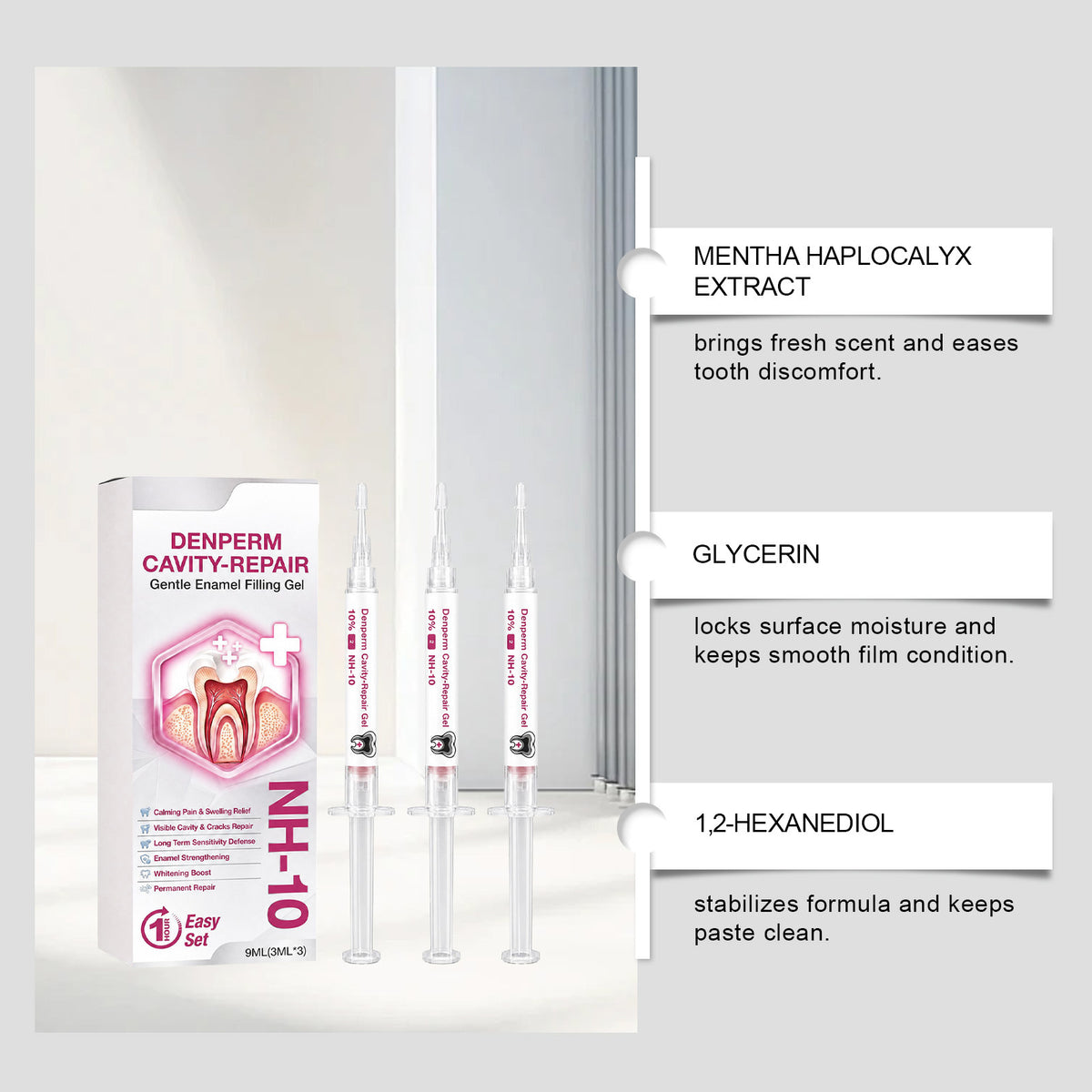 🚨 Stop Cavities Before They Stop You! DenPerm Natural Enamel Filling Gel 🦷