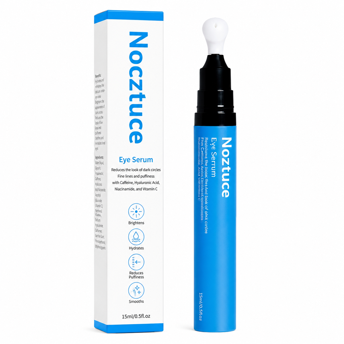 Nocztuce IceGlow Cooling Eye Serum Pen – Ceramic Tip Hydrating Eye Treatment