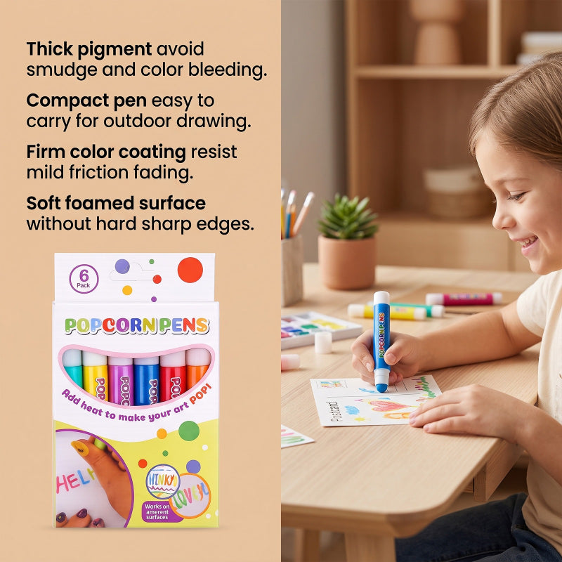 Nocztuce Popcorn Magic 3D Art Pen – Creative Drawing Tool for Kids, Journals & DIY Projects