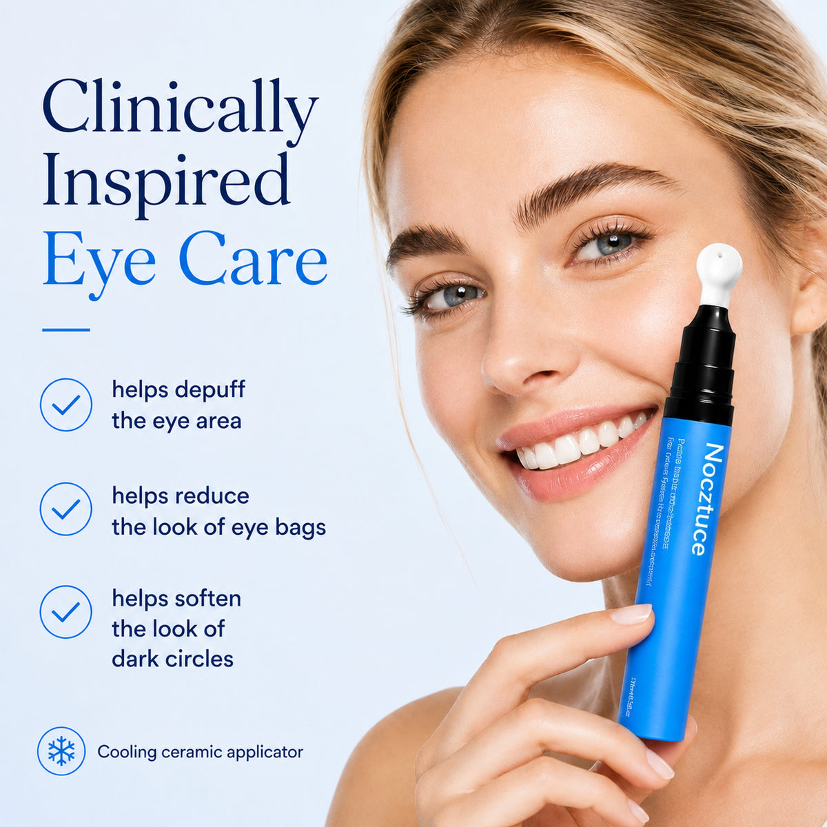 Nocztuce IceGlow Cooling Eye Serum Pen – Ceramic Tip Hydrating Eye Treatment