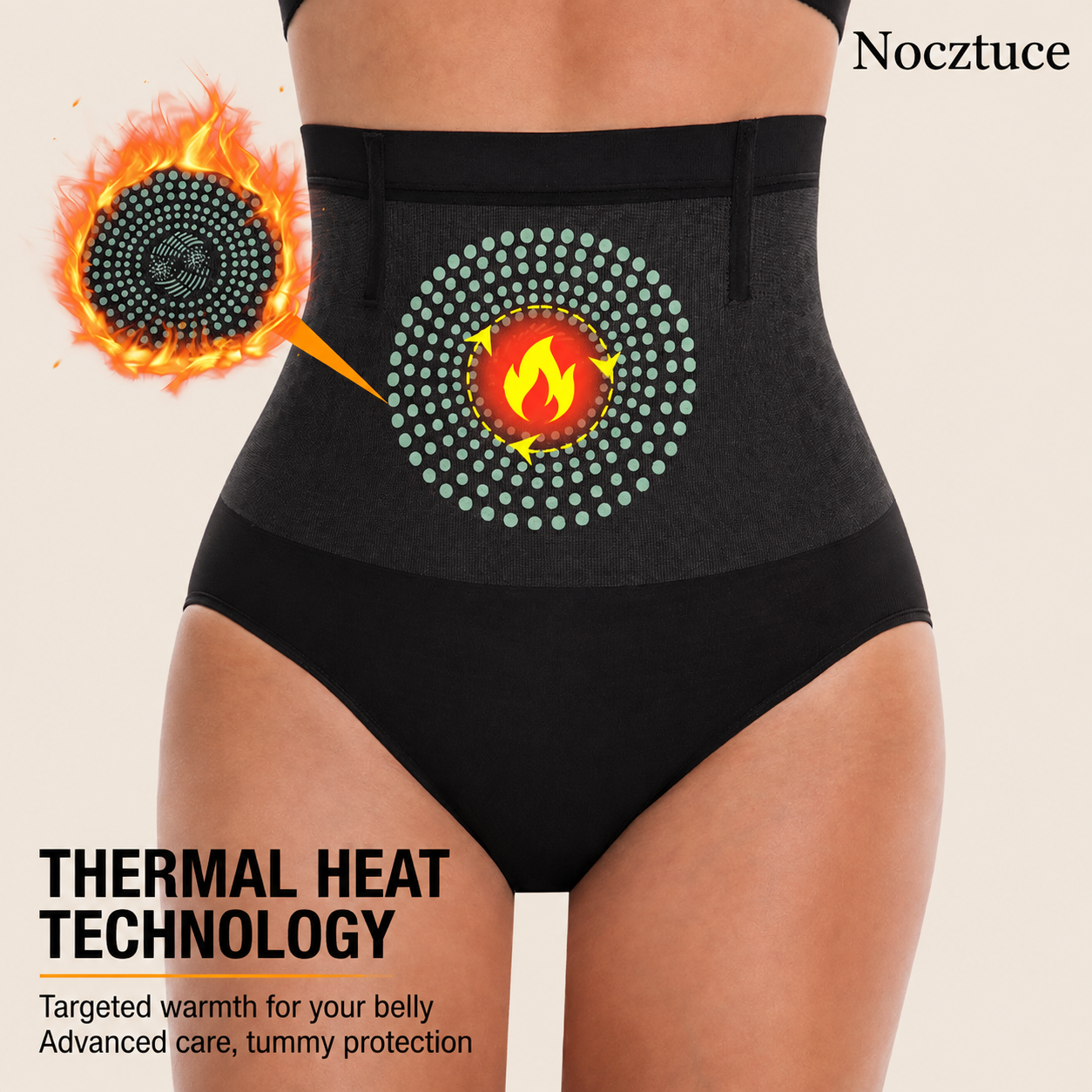 Nocztuce Body Sculpting Thermal Slimming Shorts for Waist Trainer Workout