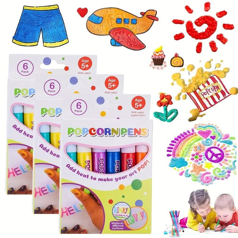 Nocztuce Popcorn Magic 3D Art Pen – Creative Drawing Tool for Kids, Journals & DIY Projects
