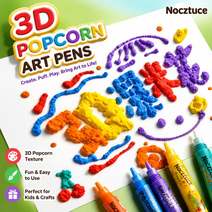 Nocztuce Popcorn Magic 3D Art Pen – Creative Drawing Tool for Kids, Journals & DIY Projects
