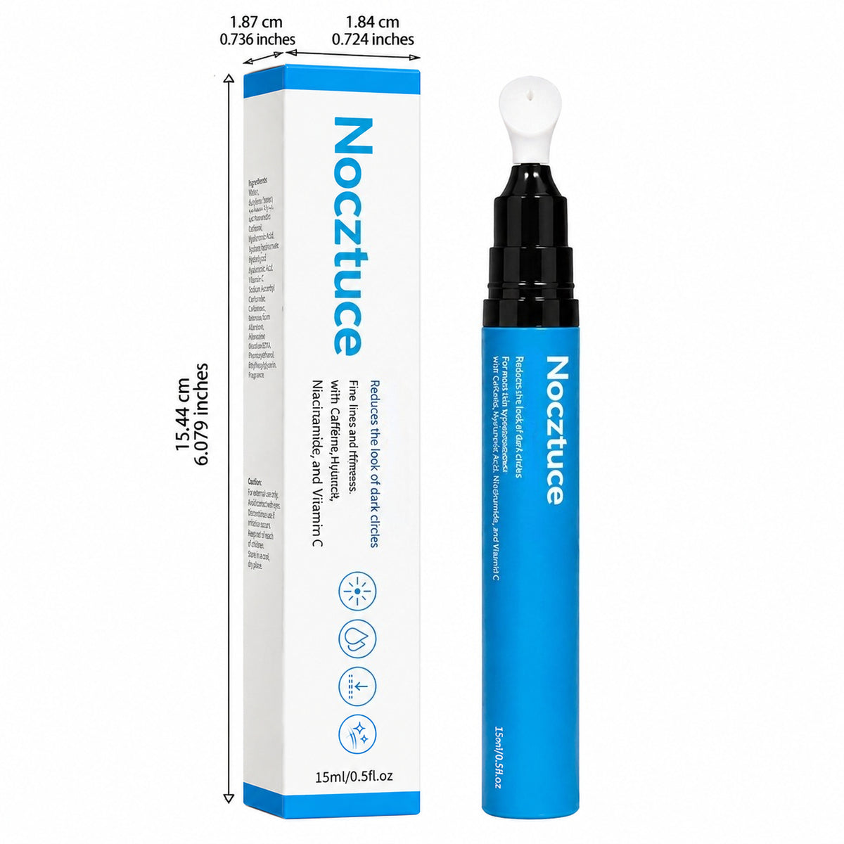 Nocztuce IceGlow Cooling Eye Serum Pen – Ceramic Tip Hydrating Eye Treatment